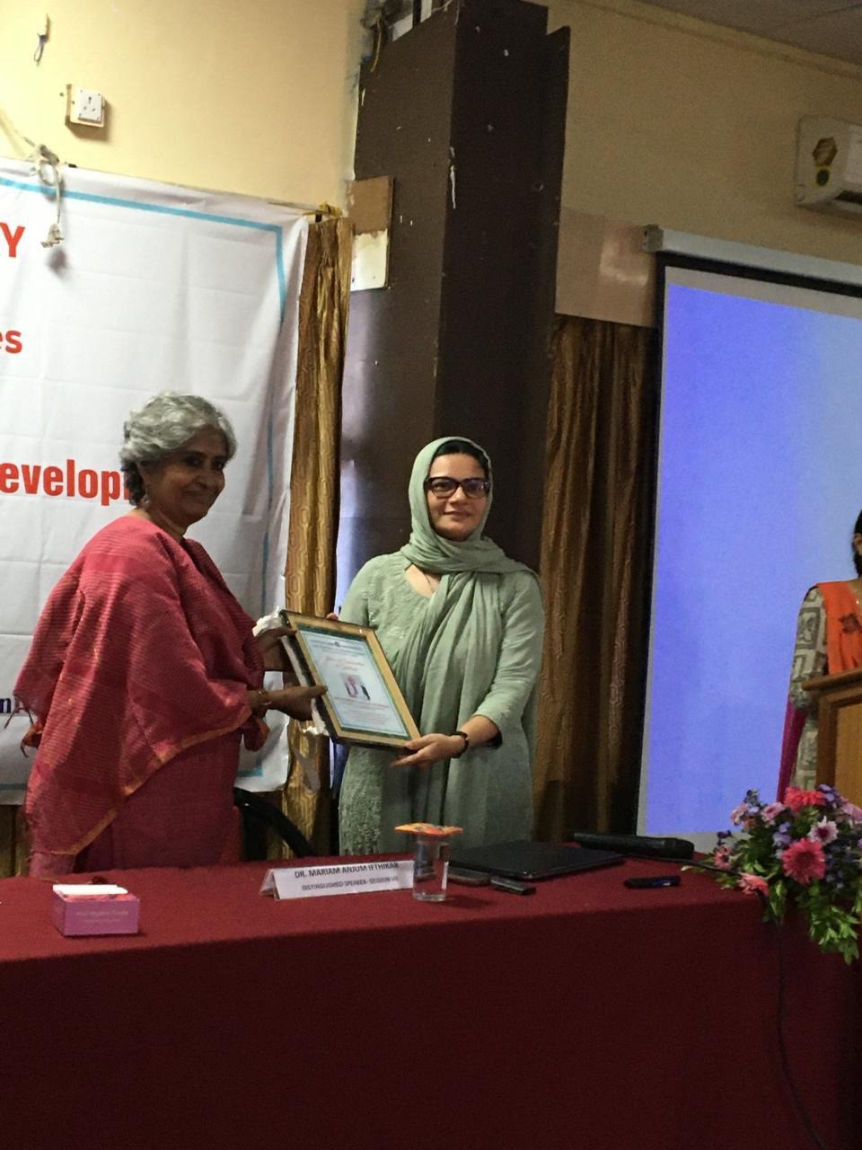 Dr. Mariam Anjum — Felicitation — Gender Equity Conference